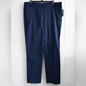 Kim Rogers Super Stretch Straight Pants 24W Tall Navy Tummy Control Straight Leg